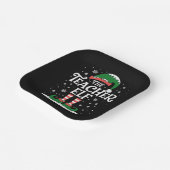 De Leraar Elf Kerst Familie Matching Groep Papieren Bordje (Gebogen)