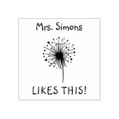 De leraar houdt van dat het Dandelion beloont Rubberstempel (Afrduk)