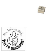 De leraar is gepersonaliseerd, je bent Geweldige d Rubberstempel (Gestempeld)