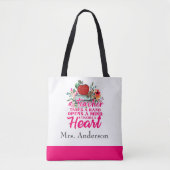 De leraar neemt persoonlijk persoonlijk cadeau voo draagtas (Voorkant)