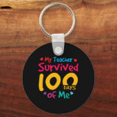 De leraar overleefde 100 dagen van me gelukkige 10 sleutelhanger (Voorkant)