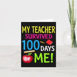 De leraar overleefde 100 dagen van mij 100 schoold kaart