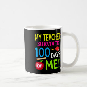 De leraar overleefde 100 dagen van mij 100 schoold koffiemok