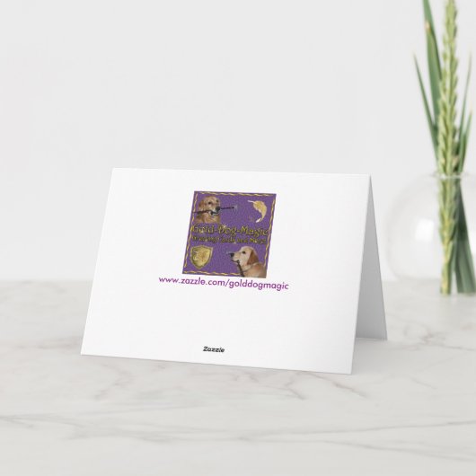 De Leraar van de Appelen van het golden retriever Bedankkaart (Achterkant)