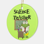 De Leraar van de Wetenschap van de kikker Keramisch Ornament (Links)