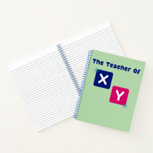 De leraar van de X Y Wiskunde Algebra-leraar Notitieboek