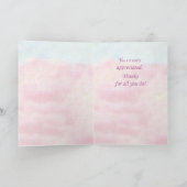 De Leraar van het bedankt, Muziek, Vlinders Bedankkaart (Binnen)