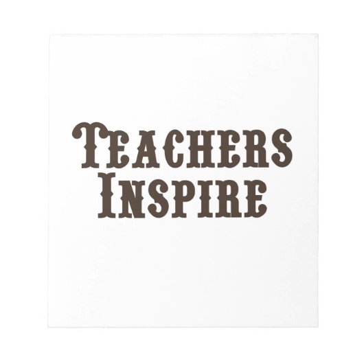 De leraren inspireren notitieblok (Voorkant)