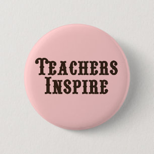 De leraren inspireren ronde button 5,7 cm