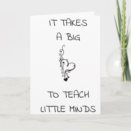 ***DE LERER HEEFT EEN GROOT HARTJE* MERRY CHRISTMA FEESTDAGEN KAART (Voorkant)