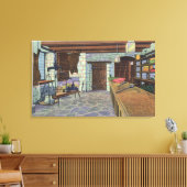 De Lery Castle en Rush-Bagot Memorial Uitzicht Canvas Afdruk (Insitu (Woonkamer))
