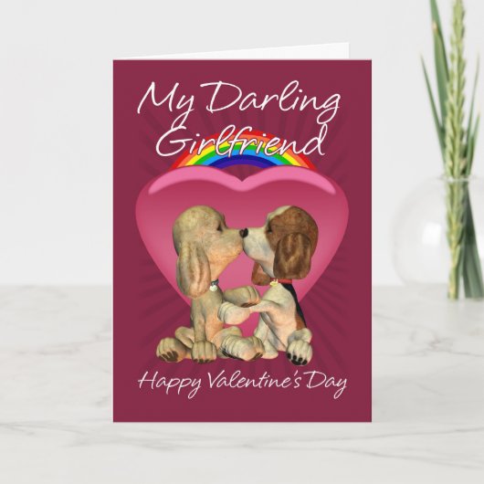 De lesbische Kaart van de Valentijnsdag met Twee (Voorkant)
