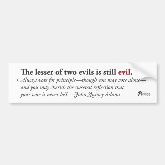 De Lesser van Twee Eeuwen... Bumpersticker (Voorkant)