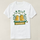 De "Let's Party" Beer Mokken St. Patrick's Day T-shirt (Design voorkant)