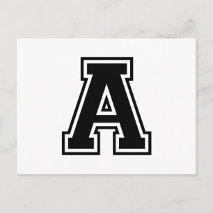 De letter A, het Collegiate Alfabet Briefkaart