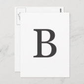 "de letter B" Briefkaart (Voorkant / Achterkant)