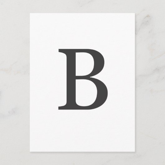 "de letter B" Briefkaart (Voorkant)