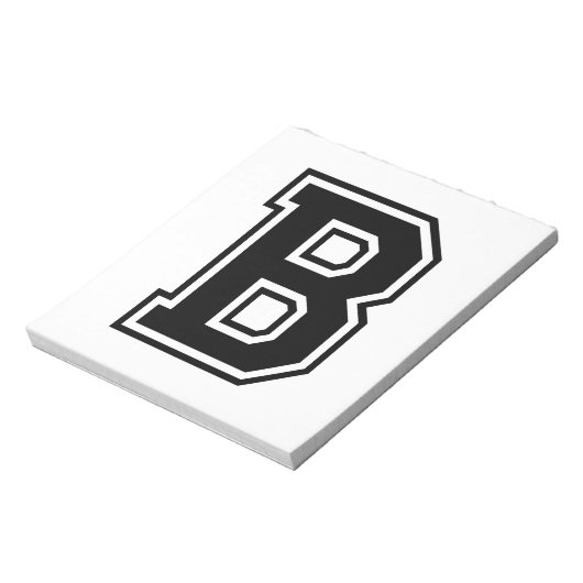 De letter B, Collegiate Alphabet Notitieblok (Gedraaid)
