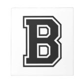 De letter B, Collegiate Alphabet Notitieblok (Voorkant)