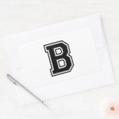 De letter B, Collegiate Alphabet Rechthoekige Sticker (Envelop)
