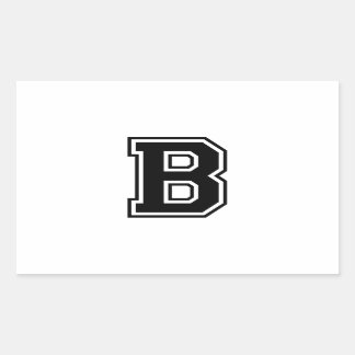 De letter B, Collegiate Alphabet Rechthoekige Sticker