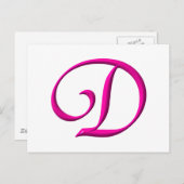 De letter D Briefkaart (Voorkant / Achterkant)