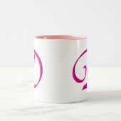 De letter D Tweekleurige Koffiemok (Center)