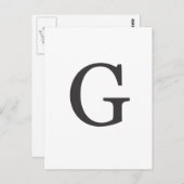 "de letter G" Briefkaart (Voorkant / Achterkant)