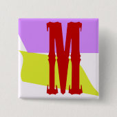 De Letter M Square Button (Voorkant)