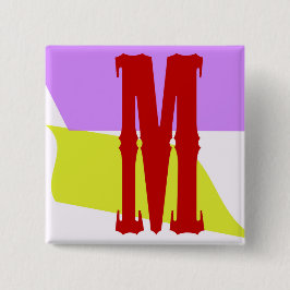 De Letter M Square Button