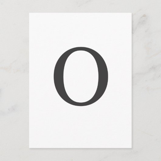 De letter O Briefkaart (Voorkant)