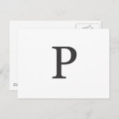 "de letter P" Briefkaart (Voorkant / Achterkant)