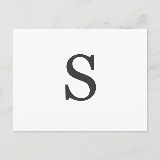 "de letter S" Briefkaart (Voorkant)