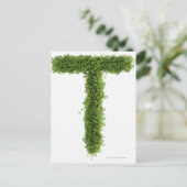 de letter "T" in het midden op witte achtergrond, Briefkaart (Staand voorkant)