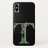 De letter T monogram Lavendel Eucalyptus Case-Mate iPhone Case (Achterkant)
