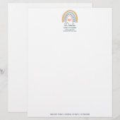 De Lettre Arc en ciel Doula en-tête Affaires (Devant / Derrière)