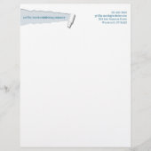 De Lettre Avec Motif En-tête déchirée unique (Devant)