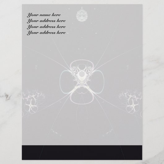De Lettre Avec Motif En-tête Fleur dans l'Espace (Devant)
