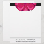 De Lettre Avec Motif En-tête rose Abstraite - Chic - Moderne (Devant / Derrière)