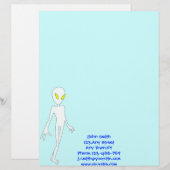 De Lettre Avec Motif Modèle en-tête Alien (Devant / Derrière)