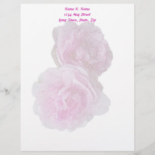 De Lettre Avec Motif Papier en-tête rose New Guinea Impatiens