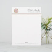 De Lettre Boho Striped Nom Votre En-Tête Logo (Debout devant)