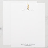 De Lettre Boîtes d'or en-tête professionnelle élégante (Devant / Derrière)