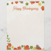 De Lettre Bon thanksgiving Feuilles d'automne en-tête (Devant)