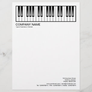 De Lettre Bordure 2 en En-Tête 1/2 pouces - Clavier musical