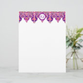 De Lettre Bordure violette en-tête fixe (Debout devant)