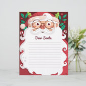 De Lettre Cher en-tête Père Noël (Debout devant)