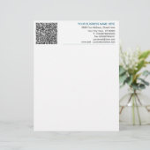 De Lettre Code QR En-tête Votre nom d'entreprise Adresse Inf (Debout devant)