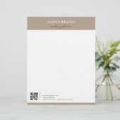 De Lettre Code QR professionnel classique en-tête Customisé (Debout devant)