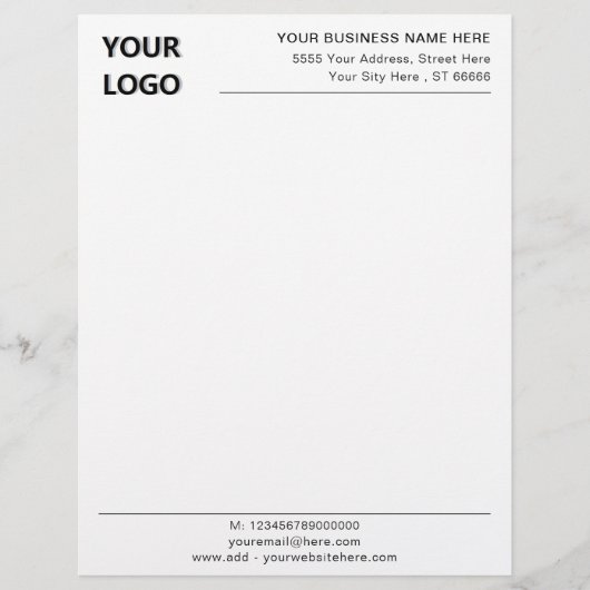 De Lettre Conception personnalisée Votre propre en-tête comm (Devant)